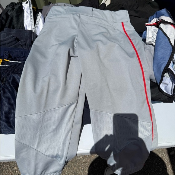 Nike Gray Pants with Red Stripe - Picture 2 of 3